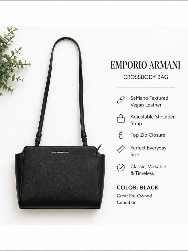 Emporio Armani Elegant Black Crossbody Bag